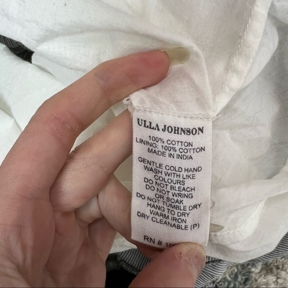 Ulla Johnson Womens Grey Poplin Midi Flare Dress size medium - Picture 12 of 13